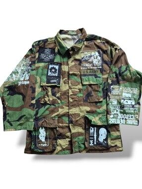 Printed/Patched Camo Field Jacket